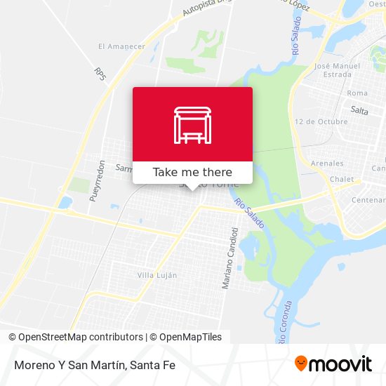 Mapa de Moreno Y San Martín