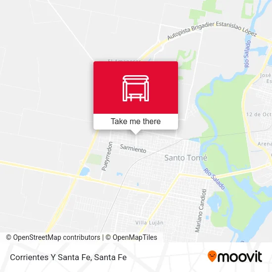 Corrientes Y Santa Fe map
