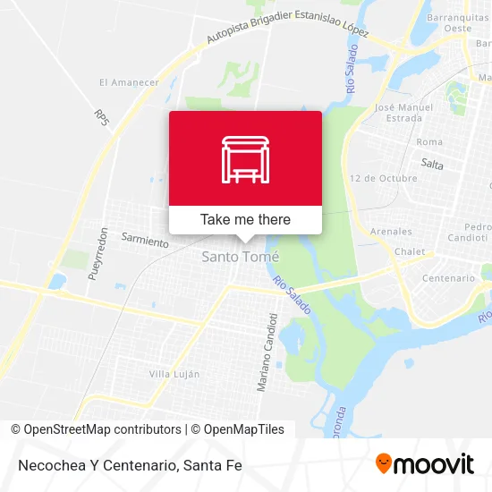 Necochea Y Centenario map