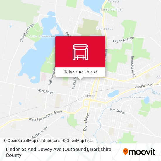 Mapa de Linden St And Dewey Ave (Outbound)