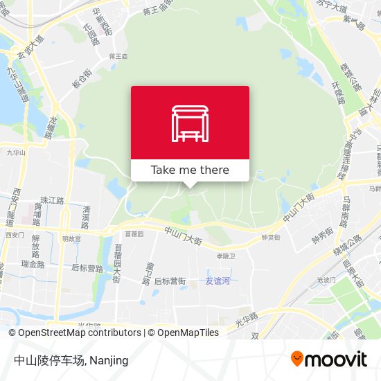 中山陵停车场 map