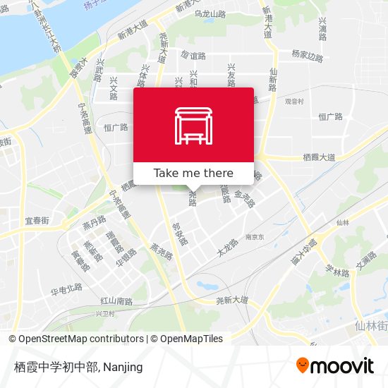 栖霞中学初中部 map