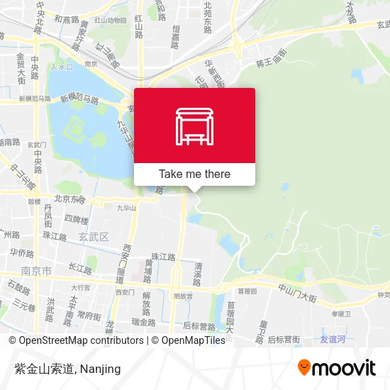 紫金山索道 map