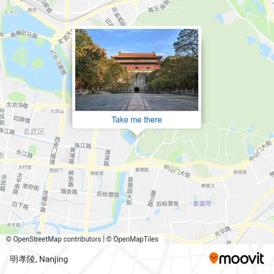 明孝陵 map