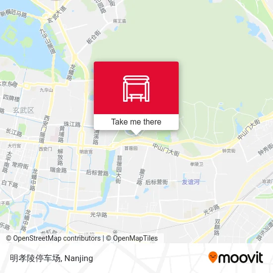 明孝陵停车场 map