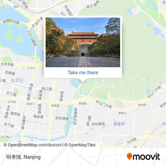 明孝陵 map