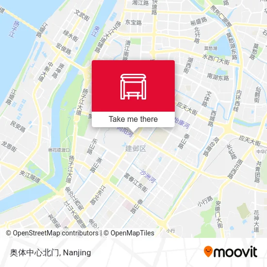 奥体中心北门 map