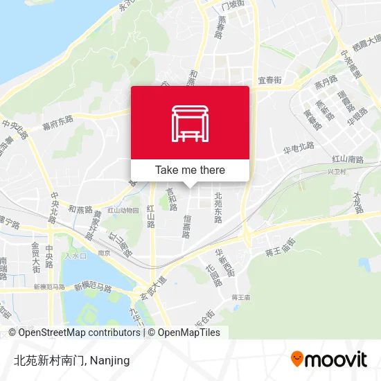 北苑新村南门 map