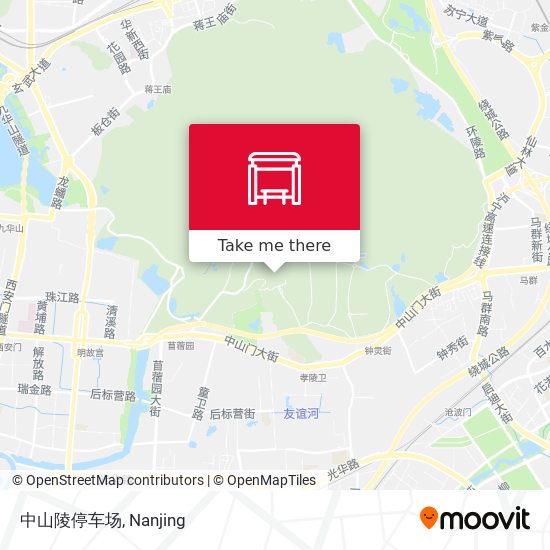 中山陵停车场 map