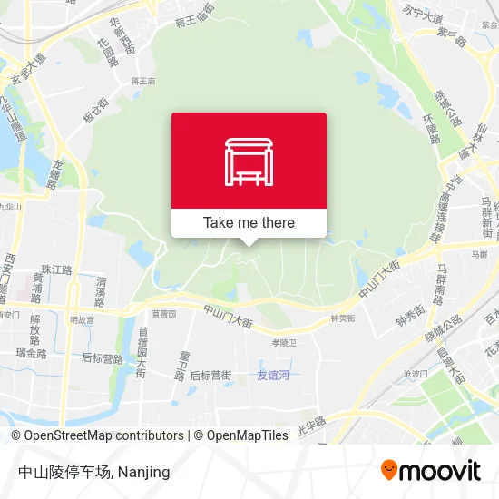 中山陵停车场 map