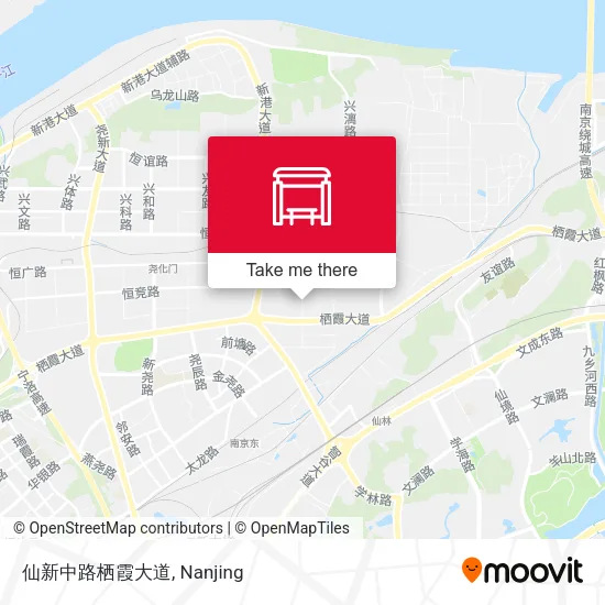 仙新中路栖霞大道 map