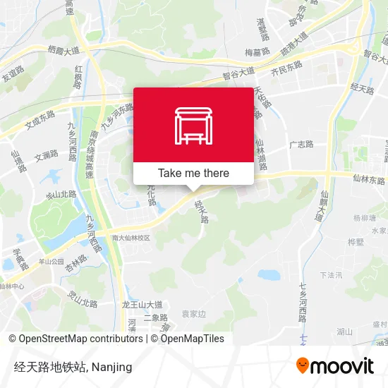 经天路地铁站 map