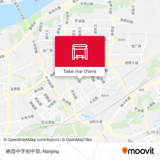 栖霞中学初中部 map