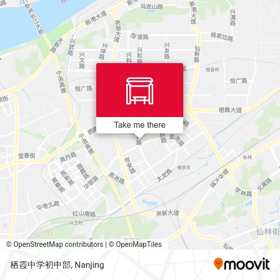 栖霞中学初中部 map