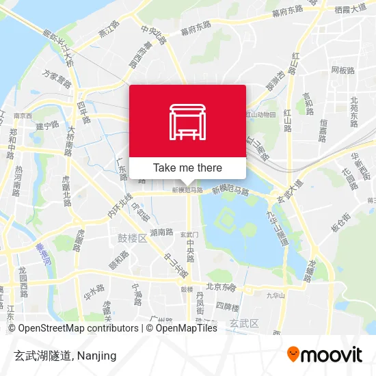 玄武湖隧道 map