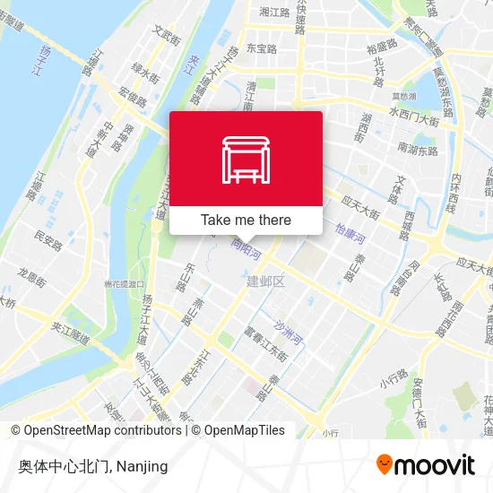 奥体中心北门 map