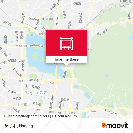 岗子村 map