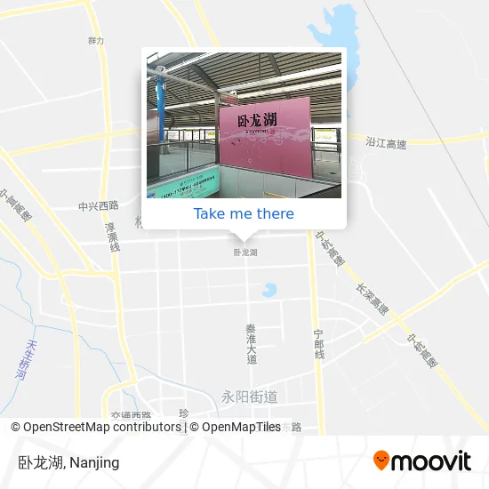 卧龙湖 map