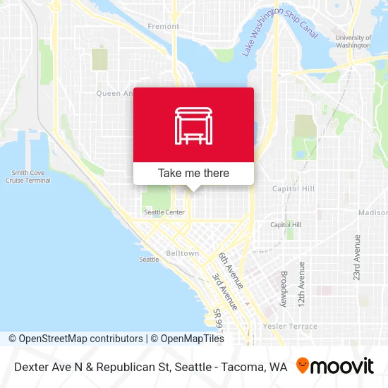Mapa de Dexter Ave N & Republican St