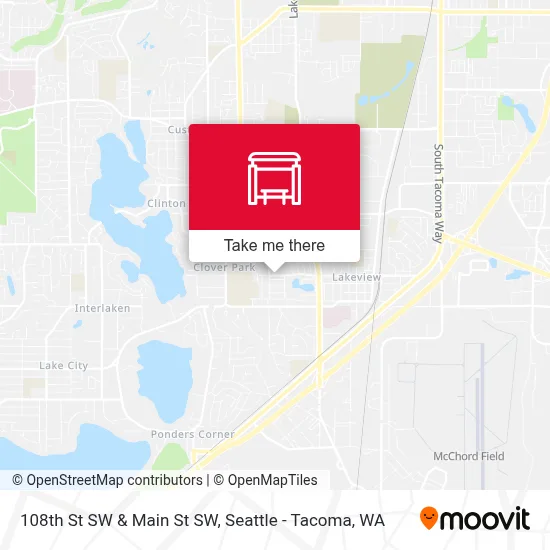 108th St SW & Main St SW map