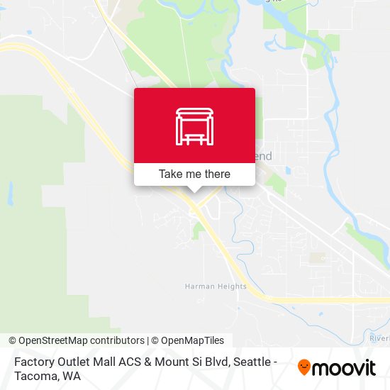 Factory Outlet Mall ACS & Mount Si Blvd map