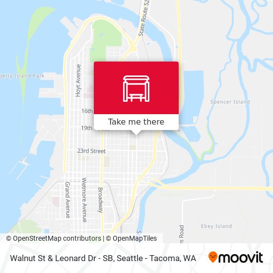 Walnut St & Leonard Dr - SB map