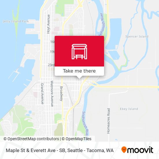 Maple St & Everett Ave - SB map