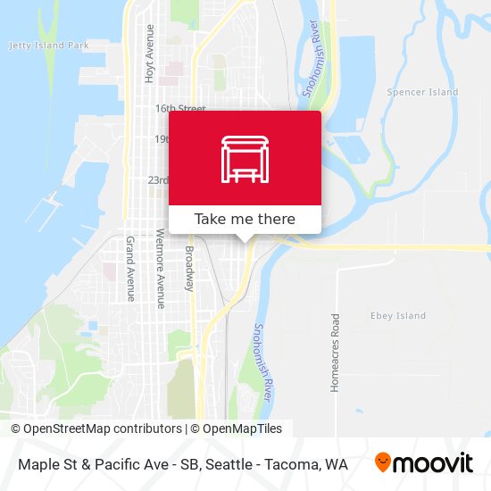 Maple St & Pacific Ave - SB map
