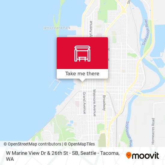 W Marine View Dr & 26th St - SB map