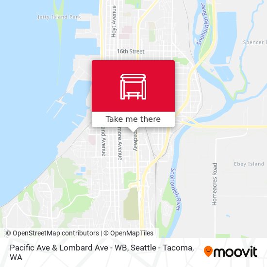 Pacific Ave & Lombard Ave - WB map