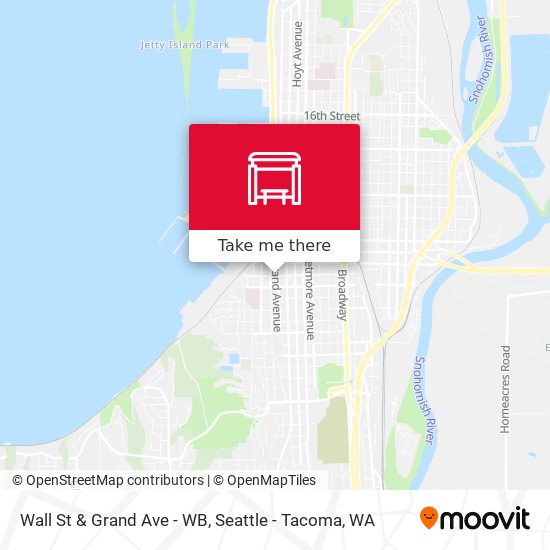 Wall St & Grand Ave - WB map