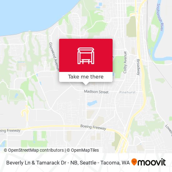 Beverly Ln & Tamarack Dr - NB map