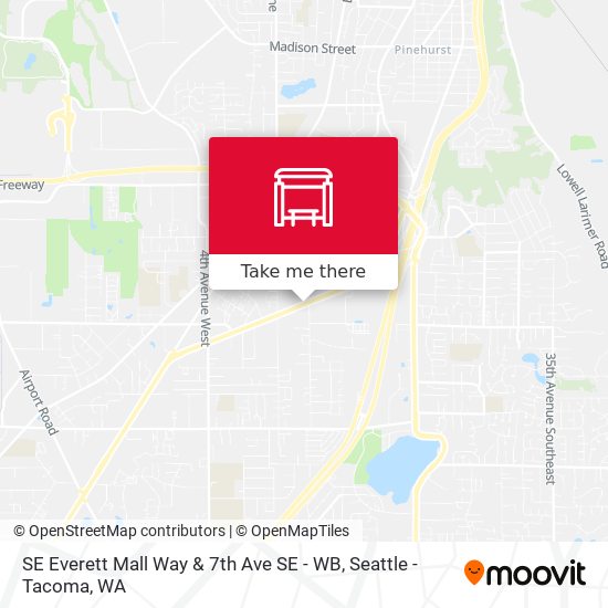 Mapa de SE Everett Mall Way & 7th Ave SE - WB