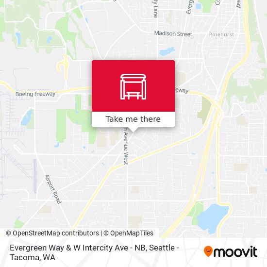Mapa de Evergreen Way & W Intercity Ave - NB