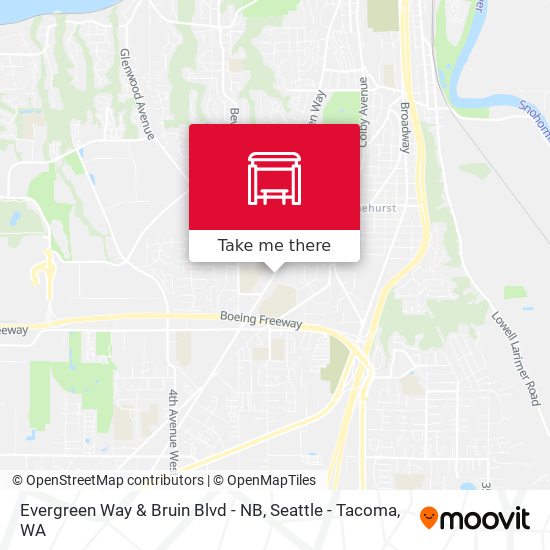 Mapa de Evergreen Way & Bruin Blvd - NB