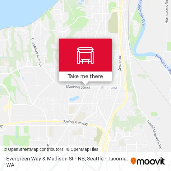 Mapa de Evergreen Way & Madison St - NB