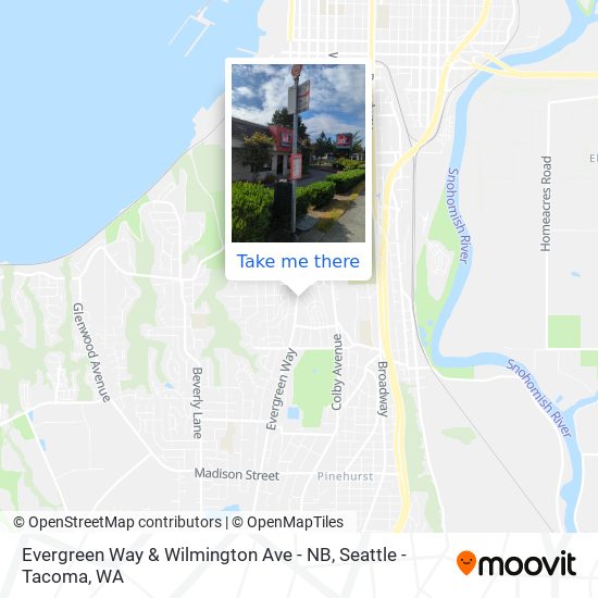 Mapa de Evergreen Way & Wilmington Ave - NB