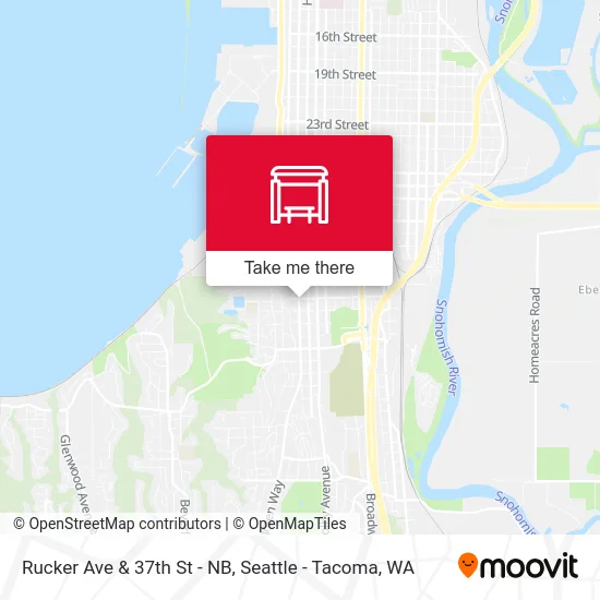 Rucker Ave & 37th St - NB map