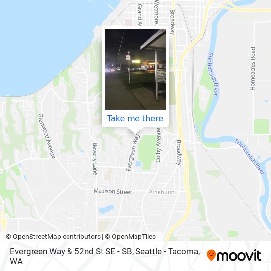 Evergreen Way & 52nd St SE - SB map
