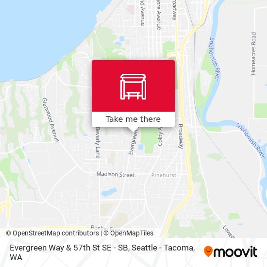 Evergreen Way & 57th St SE - SB map
