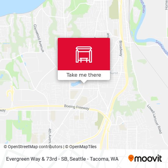 Evergreen Way & 73rd - SB map