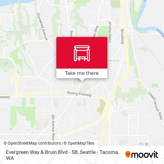 Evergreen Way & Bruin Blvd - SB map