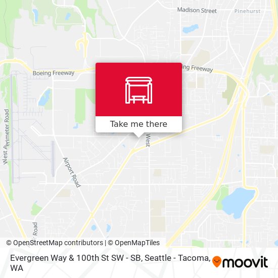 Evergreen Way & 100th St SW - SB map