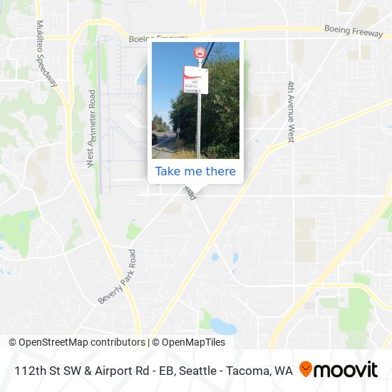 112th St SW & Airport Rd - EB map