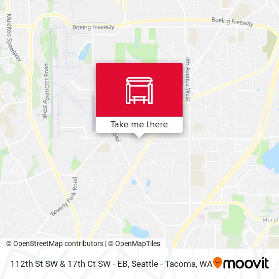 112th St SW & 17th Ct SW - EB map