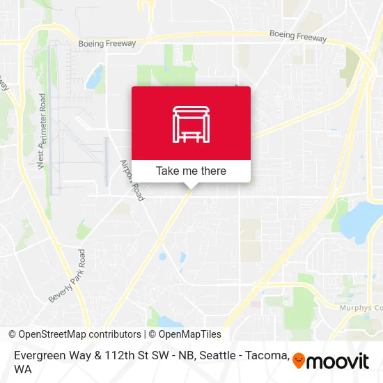 Mapa de Evergreen Way & 112th St SW - NB