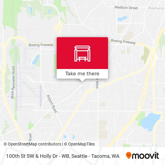 100th St SW & Holly Dr - WB map