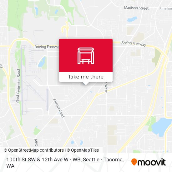 100th St SW & 12th Ave W - WB map