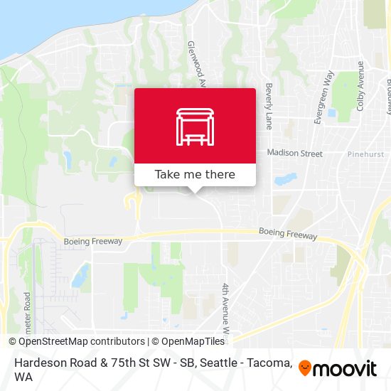 Hardeson Road & 75th St SW - SB map