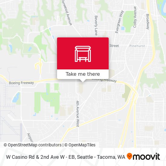 W Casino Rd & 2nd Ave W - EB map
